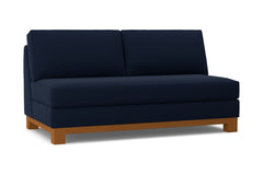 Avalon Armless Apartment Size Sofa :: Leg Finish: Pecan