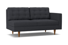 Logan Right Arm Apartment Size Sofa :: Leg Finish: Pecan / Configuration: RAF - Chaise on the Right