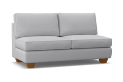 Catalina Armless Apartment Size Sofa :: Leg Finish: Pecan