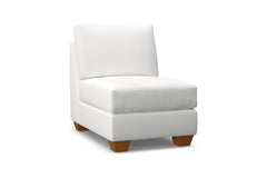 Tuxedo Armless Chair :: Leg Finish: Pecan