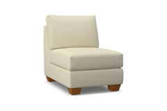 Tuxedo Armless Chair :: Leg Finish: Pecan