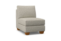 Tuxedo Armless Chair :: Leg Finish: Pecan