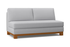 Avalon Armless Apartment Size Sofa :: Leg Finish: Pecan