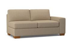Melrose Right Arm Apartment Size Sofa :: Leg Finish: Pecan / Configuration: RAF - Chaise on the Right