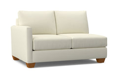 Tuxedo Left Arm Loveseat :: Leg Finish: Pecan / Configuration: LAF - Chaise on the Left