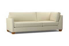 Tuxedo Left Arm Corner Sofa :: Leg Finish: Pecan / Configuration: LAF - Chaise on the Left