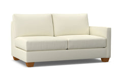 Tuxedo Right Arm Apartment Size Sofa :: Leg Finish: Pecan / Configuration: RAF - Chaise on the Right