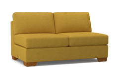 Melrose Armless Apartment Size Sofa :: Leg Finish: Pecan