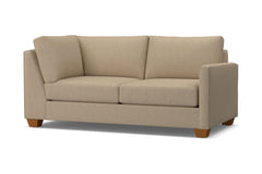 Tuxedo Right Arm Corner Apt Size Sofa :: Leg Finish: Pecan / Configuration: RAF - Chaise on the Right