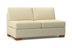 Melrose Armless Apartment Size Sofa :: Leg Finish: Pecan