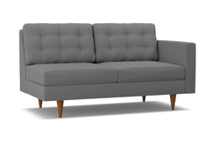 Logan Right Arm Apartment Size Sofa :: Leg Finish: Pecan / Configuration: RAF - Chaise on the Right