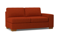 Melrose Right Arm Apartment Size Sofa :: Leg Finish: Pecan / Configuration: RAF - Chaise on the Right