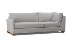 Tuxedo Left Arm Corner Sofa :: Leg Finish: Pecan / Configuration: LAF - Chaise on the Left