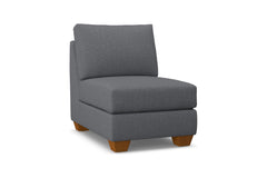 Tuxedo Armless Chair :: Leg Finish: Pecan