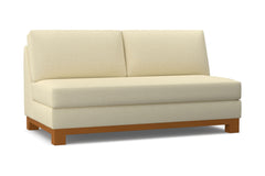 Avalon Armless Apartment Size Sofa :: Leg Finish: Pecan