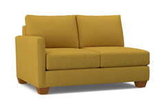 Tuxedo Left Arm Loveseat :: Leg Finish: Pecan / Configuration: LAF - Chaise on the Left