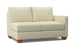 Tuxedo Right Arm Loveseat :: Leg Finish: Pecan / Configuration: RAF - Chaise on the Right