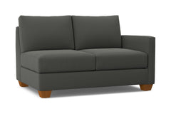 Tuxedo Right Arm Loveseat :: Leg Finish: Pecan / Configuration: RAF - Chaise on the Right