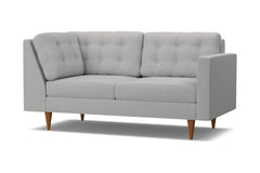 Logan Right Arm Corner Apt Size Sofa :: Leg Finish: Pecan / Configuration: RAF - Chaise on the Right