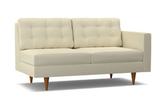 Logan Right Arm Apartment Size Sofa :: Leg Finish: Pecan / Configuration: RAF - Chaise on the Right