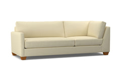 Tuxedo Left Arm Corner Sofa :: Leg Finish: Pecan / Configuration: LAF - Chaise on the Left