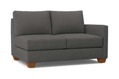 Tuxedo Right Arm Loveseat :: Leg Finish: Pecan / Configuration: RAF - Chaise on the Right