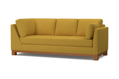 Avalon Right Arm Corner Sofa :: Leg Finish: Pecan / Configuration: RAF - Chaise on the Right