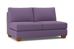 Tuxedo Armless Apartment Size Sofa :: Leg Finish: Pecan