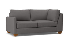 Tuxedo Left Arm Corner Apt Size Sofa :: Leg Finish: Pecan / Configuration: LAF - Chaise on the Left