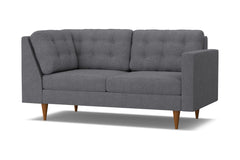 Logan Right Arm Corner Apt Size Sofa :: Leg Finish: Pecan / Configuration: RAF - Chaise on the Right