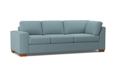 Melrose Left Arm Corner Sofa :: Leg Finish: Pecan / Configuration: LAF - Chaise on the Left