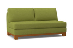 Avalon Armless Apartment Size Sofa :: Leg Finish: Pecan