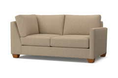 Tuxedo Right Arm Corner Loveseat :: Leg Finish: Pecan / Configuration: RAF - Chaise on the Right