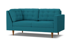 Logan Right Arm Corner Apt Size Sofa :: Leg Finish: Pecan / Configuration: RAF - Chaise on the Right