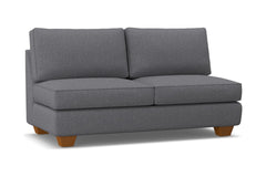 Catalina Armless Apartment Size Sofa :: Leg Finish: Pecan