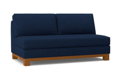 Avalon Armless Apartment Size Sofa :: Leg Finish: Pecan