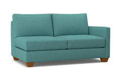 Tuxedo Right Arm Apartment Size Sofa :: Leg Finish: Pecan / Configuration: RAF - Chaise on the Right