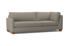 Tuxedo Left Arm Corner Sofa :: Leg Finish: Pecan / Configuration: LAF - Chaise on the Left