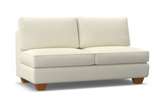 Catalina Armless Apartment Size Sofa :: Leg Finish: Pecan