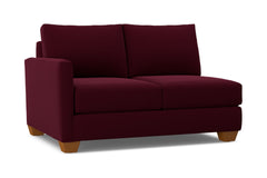 Tuxedo Left Arm Loveseat :: Leg Finish: Pecan / Configuration: LAF - Chaise on the Left