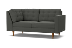 Logan Right Arm Corner Apt Size Sofa :: Leg Finish: Pecan / Configuration: RAF - Chaise on the Right