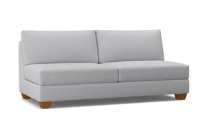 Tuxedo Armless Sofa :: Leg Finish: Pecan