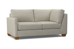 Tuxedo Left Arm Corner Loveseat :: Leg Finish: Pecan / Configuration: LAF - Chaise on the Left