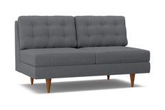 Logan Armless Apartment Size Sofa :: Leg Finish: Pecan