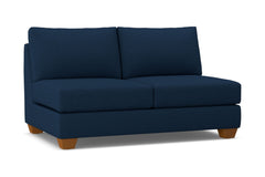 Tuxedo Armless Apartment Size Sofa :: Leg Finish: Pecan