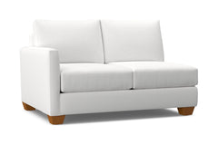 Tuxedo Left Arm Loveseat :: Leg Finish: Pecan / Configuration: LAF - Chaise on the Left