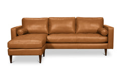 Jensen Reversible Chaise Leather Sectional