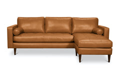 Jensen Reversible Chaise Leather Sectional