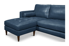 Jensen Reversible Chaise Leather Sectional