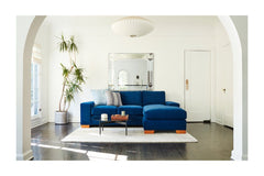 Melrose Reversible Chaise Sofa :: Leg Finish: Pecan